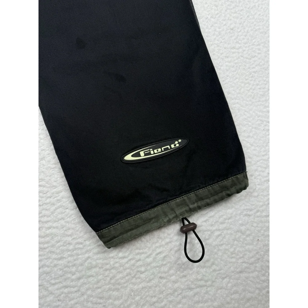 Vintage FIEND Cinch Cargo Pants Black - Men's 32 (Fits 28x30) Y2K Skater